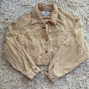 BDG Beige Corduroy Cropped Jacket size small